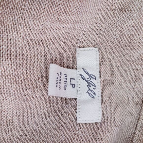 J jill trucker style tan linen jacket - Picture 4 of 8